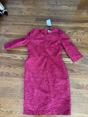 Women's Long Sleeve Pink Sheath Dress